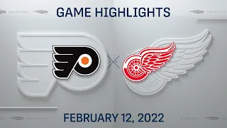 NHL Highlights | Flyers vs. Red Wings - Feb. 12, 2022