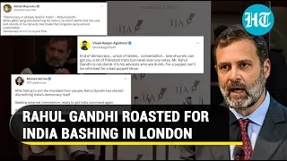 Rahul trolled for India bashing in UK; Cong MP dubbed 'disgrace' for seeking West interference