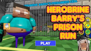 [💎NEW!] HEROBRINE BARRY'S PRISON RUN! (OBBY) #roblox #scaryobby