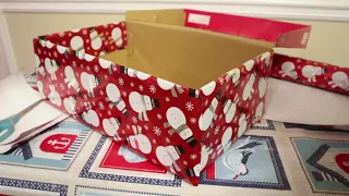 How To Wrap Flip Lid Shoebox for Operation Christmas Child!