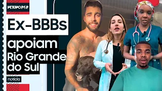 Ex-BBBs ajudam Rio Grande do Sul: Scooby lidera buscas, Amanda e Thelma em hospital e Davi leva água