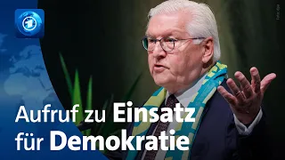 Kirchentag: Steinmeier wirbt für Verteidigung der Demokratie