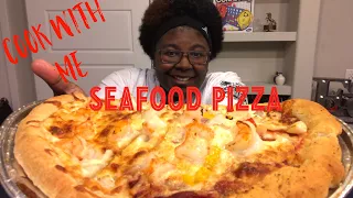 How to Cook: Seafood Pizza 🍕 | White Pizza, Cajun Pizza MUKBANG | Cooking Show, Eating Show