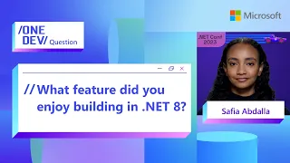 What feature did you enjoy building in .NET 8?