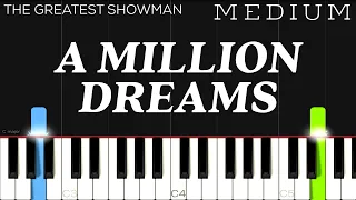 The Greatest Showman - A Million Dreams | MEDIUM Piano Tutorial (Arr. C Music)