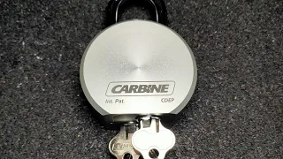 (124) Carbine CDEP dual access padlock picked and gutted.