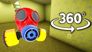 poppy play time gas mask chase you in Backroom vr 360 video