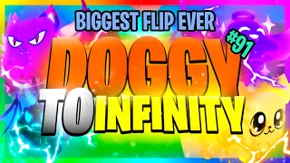 ZOMG doggy to infinity 😛HUGE FLIP FOR PROFIT😛 (day 91) | bubble gum simulator