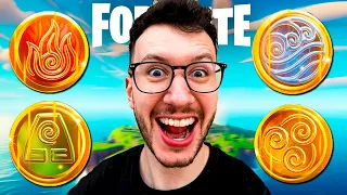 GANHEI COM AS 4 DOBRAS MÍTICAS DO AVATAR NO FORTNITE!!