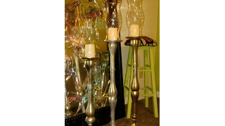 Diy dollar tree floor candle sticks