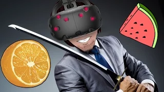 БРЕЙН ИГРАЕТ В FRUIT NINJA В ОЧКАХ РЕАЛЬНОСТИ