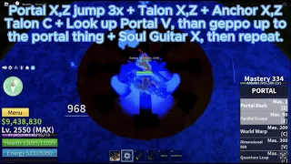 Roblox: Infinite combo with Portal + Shark Anchor + Soul Guitar + Dragon Talon "Blox Fruits"