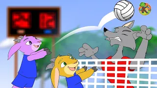 Der Wolf und Die Sieben Geißlein Spielen Volleyball | KONDOSAN Deutsch - Märchen für Kinder