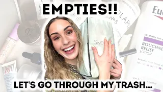 EMPTIES!! | going through my makeup, skincare, and haircare trash (May 2022)
