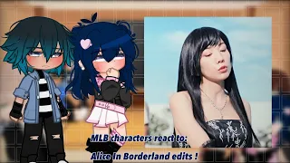 MLB characters react to Alice In Borderland edits // Spoiler and Trigger warning ⚠️ // Gacha trend