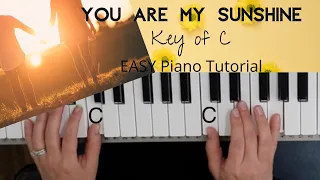 You Are My Sunshine -Kevin Devine (Key of C)//EASY Piano Tutorial