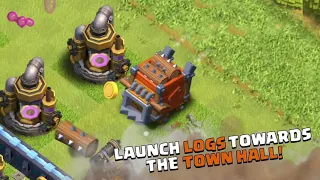 crush village with The loG launcher!(clash of clans)