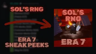 My Thoughts on Era 7 SNEAK PEEKS for Sol's RNG in Roblox!