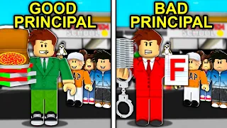 GOOD PRINCIPAL 😇 VS BAD PRINCIPAL 😡 In Roblox Brookhaven..