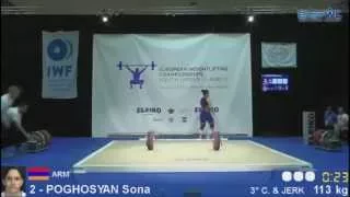 Rebekah Tiler European Weightlifting Champion U17 69 kg 2015