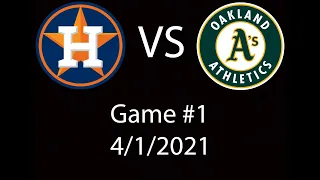 Astros VS Athletics  Condensed Game highlights 4/1/21