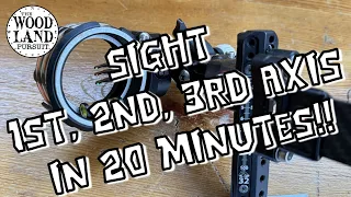 How to set your archery bow sight learn 1st, 2nd & 3rd axis here in 20 minutes No more bow shop bill