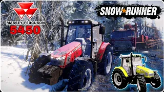 MASSEY FERGUSON 5450 İLE BATAN SONDAJ TIRINI KURTARDIM ( Snowrunner yeni mf 5450 modu ) #55ragnar