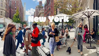 [4K]🇺🇸NYC Fall Walk🗽Upper East Side of Manhattan from 1st Ave to 5th Ave🍂☕️Frame | Sept 2022