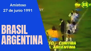 Brasil vs Argentina 27 de junio 1991-partido amistoso- Jugado en el estadio Pinheirão (Curitiba)