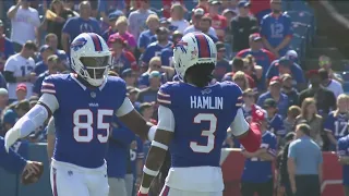 Bills safety Damar Hamlin returns to action in first regular-season game since cardiac arrest