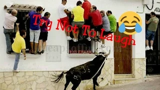 Bull attacks fail funnies crazy people fails 2016