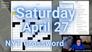 The tougher Saturdays continue? [0:45/9:25]  ||  Saturday 4/27/24 New York Times Crossword