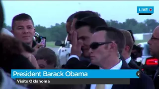 President Obama: Footage of arrival at Tinker AFB (2015-07-15)