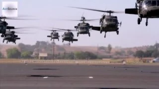 UH-60 Black Hawk & CH-47 Chinook Takeoff In Massive Formation