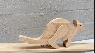 Wooden Walking Kangaroo