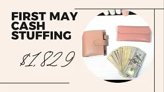 Cash Envelope Stuffing + Savings Challenge + Sinking Funds | MAY PAYCHECK #1 |