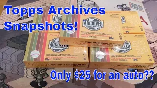 2021 Topps Archive Snapshot Baseball! One auto for $25?? Great value!! 🤑