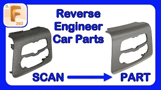 Reverse Engineer Car Parts with CAD | Use Forms and Surfaces to create CAD models from SCAN Data