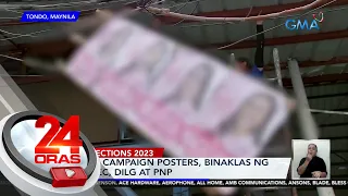 Illegal campaign posters, binaklas ng Comelec, DILG at PNP | 24 Oras