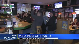 Spartan fans celebrate win over Duke