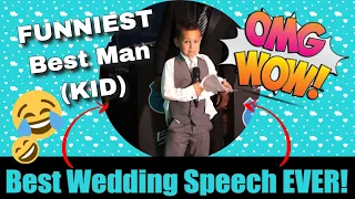 Jaw-dropping: 7-year-old delivers the BEST wedding man speech ever recorded!