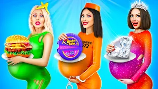 Femme Enceinte Riche Vs Pauvre Vs Giga Riche en Prison | Trucs pour les prisonniers par RATATA COOL