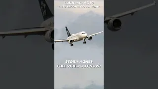 Last Second Go Around in Storm Agnes! #Shorts #stormagnes #planespotting #aircraft #goaround #a319