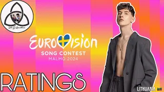 Ratings | Silvester Belt - Luktelk | Lithuania 🇱🇹 Eurovision 2024