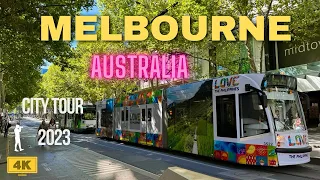 Melbourne CBD City Tour 2023 4K |Melbourne walk 4K