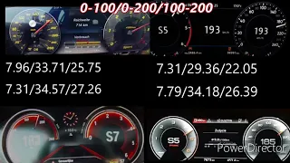 AUDI A6 AVANT 40 TDI VS MERCEDES E220D VS BMW 520D VS VOLKSWAGEN PASSAT 2.0 TDI ACCELERATION 0-200