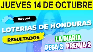 Sorteo 11AM Loto Honduras, La Diaria, Pega 3, Premia 2, Jueves 14 de Octubre del 2021 | Ganador 😱🤑💰💵