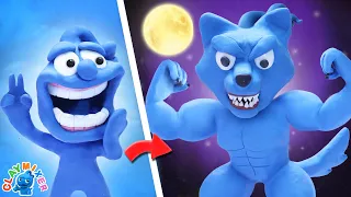 Tiny UPGRADES Into a WEREWOLF | Werewolf Saves Pinky From Thugs | Clay Mixer Friends Funny Cartoon