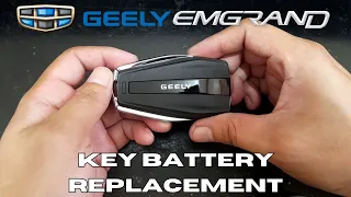 Geely Emgrand 2022-Present Key Battery Replacement