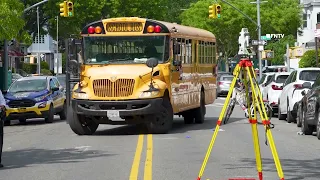 Bicyclist Critical, Struck by School Bus - Brooklyn